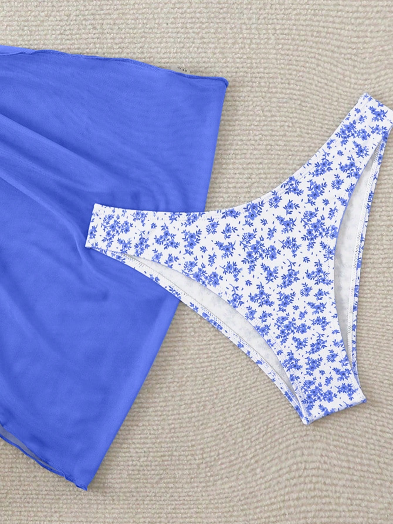 Swim Mod Women's Summer Beach Floral Print Halter Tie Sexy Bikini And