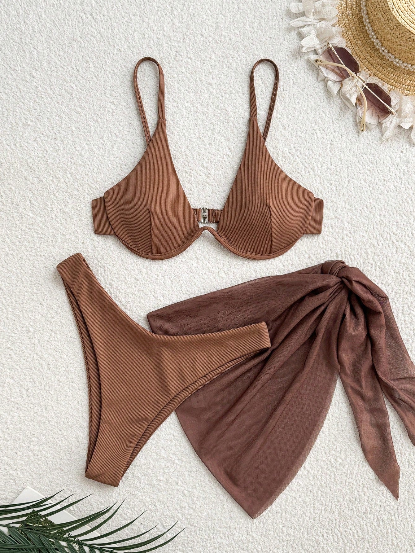 Swim SXY Summer 3pcs Bikini With Underwire, Minimalist & Fashion, Casual For Dai