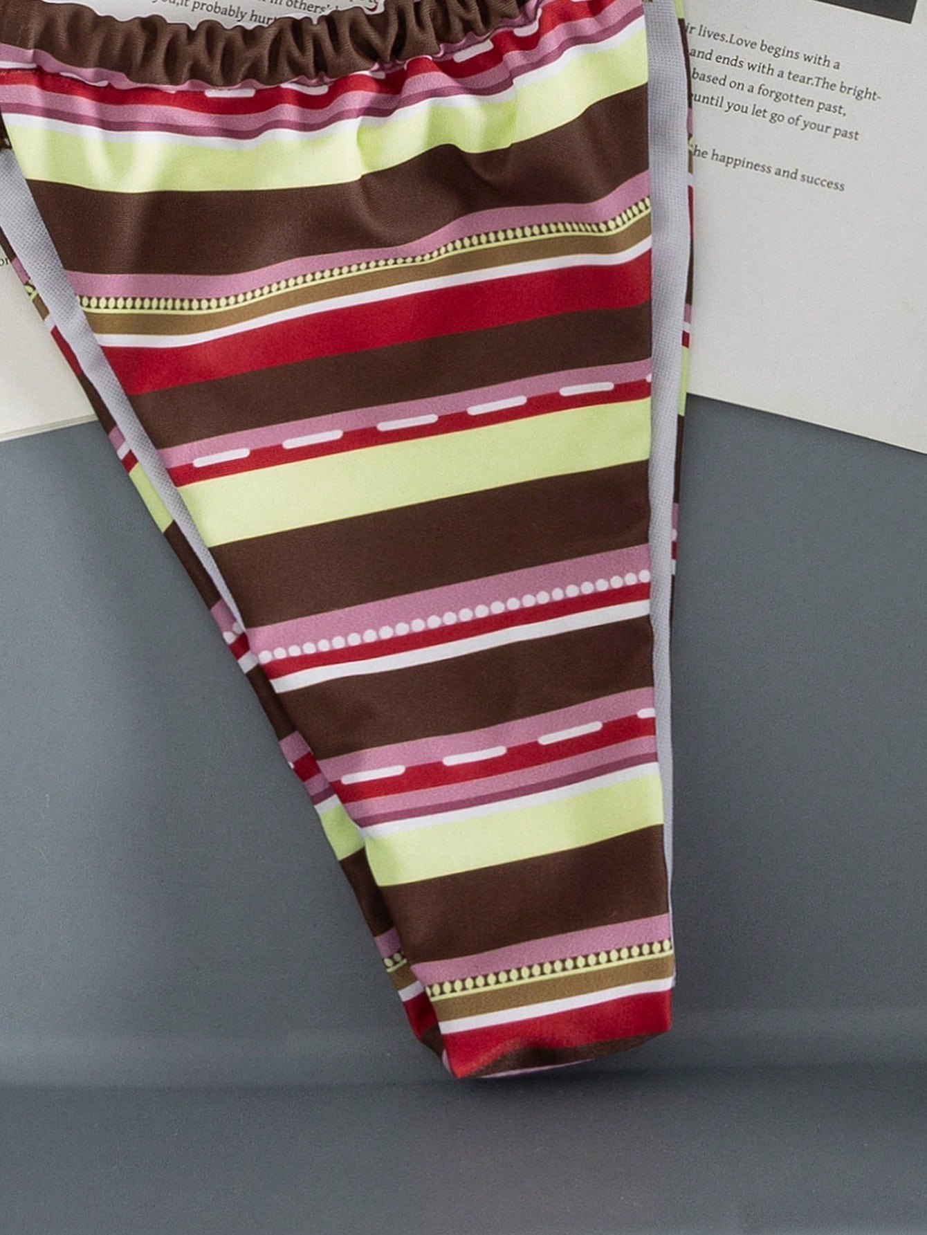 Women's Sexy Colorful Striped Bohemian Style Halter Tie Back Bikini