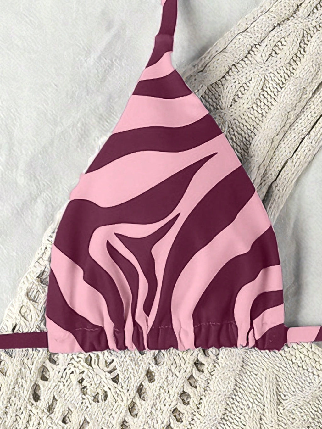 Women's Elegant Fashion Red & White Striped Print Sexy Halter Casual