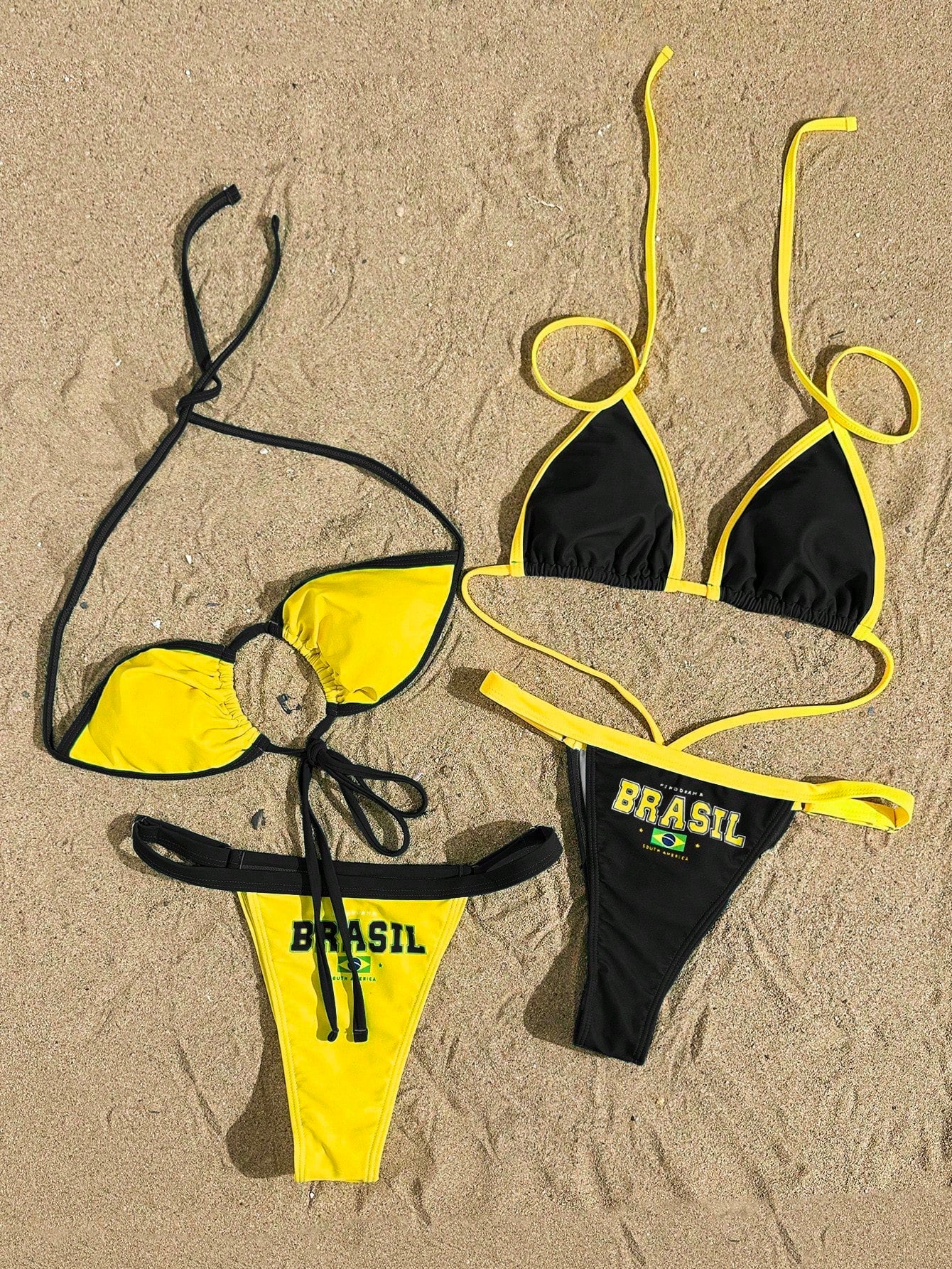 Swim Vcay Women Swimsuit Set: Backless Strap Top And Thong Bikini Bottom Beach Vacation Multi-Piece Swimwear, - image 16