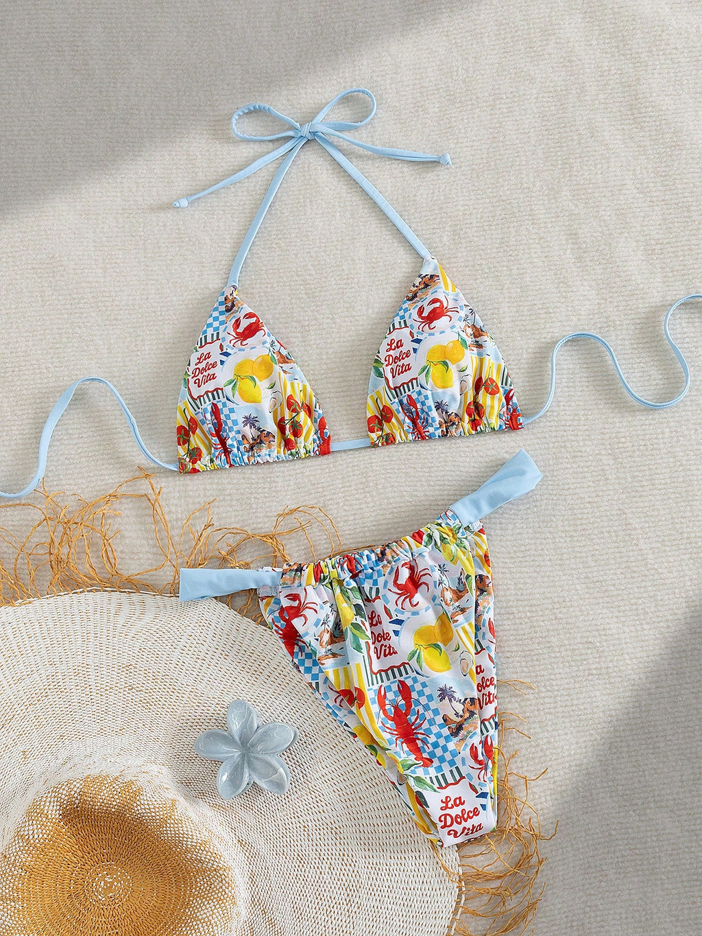 Swim Vcay Summer Vacation Sexy Fashion All-Over Fruit & Vegetable