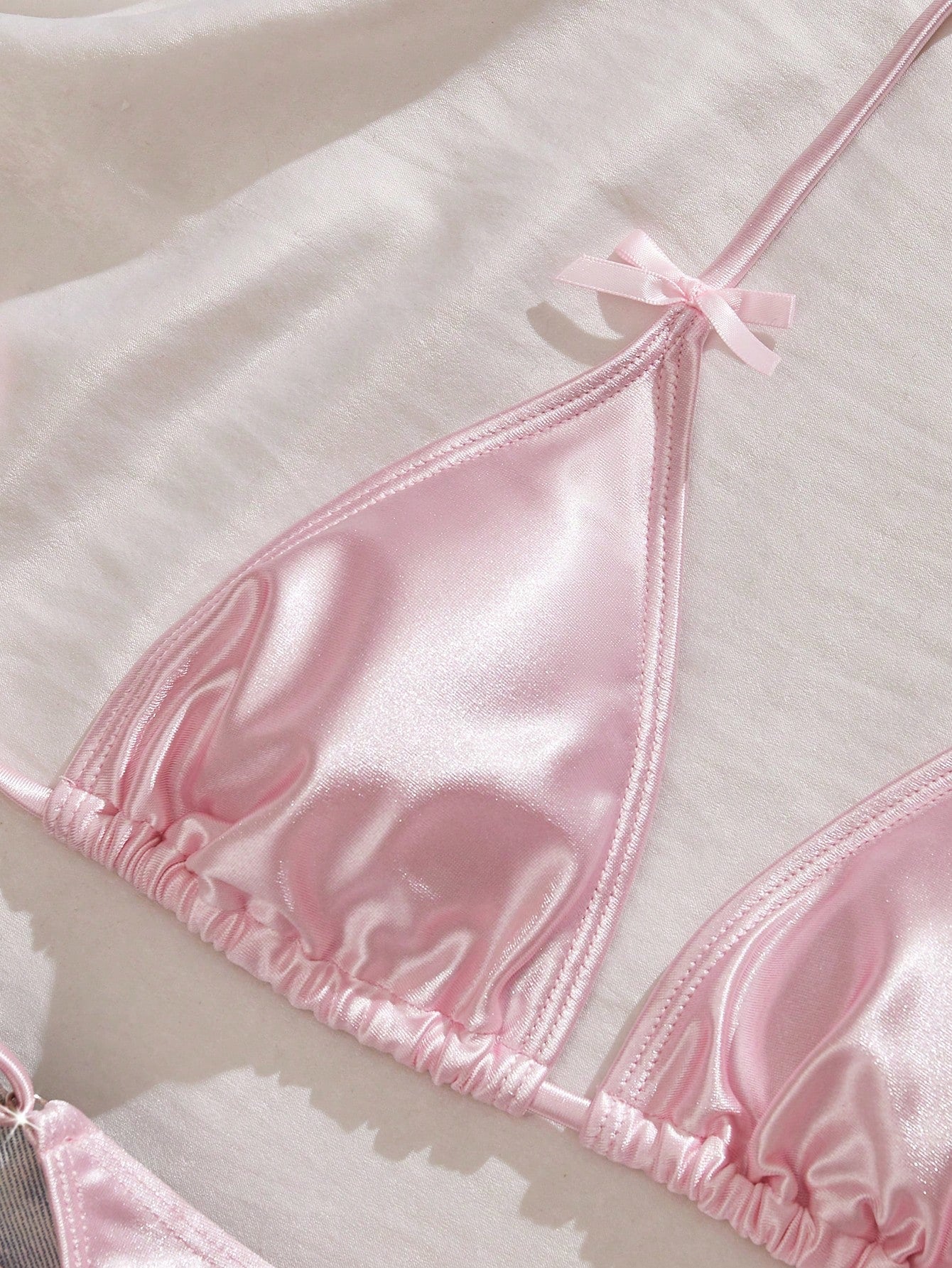 Women's Swimwear, Sexy Satin Shiny Bikini/Outerwear/Casual/Y2K/Sexy Outfit/Weste