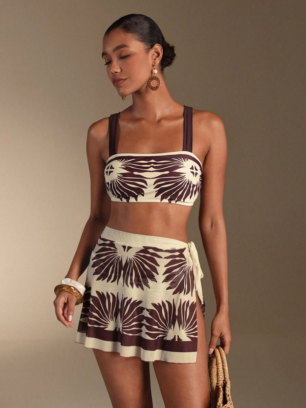 Swim Oasis Beige,Summer,Boho,Beach Vacation,Holiday,Holiday Women's