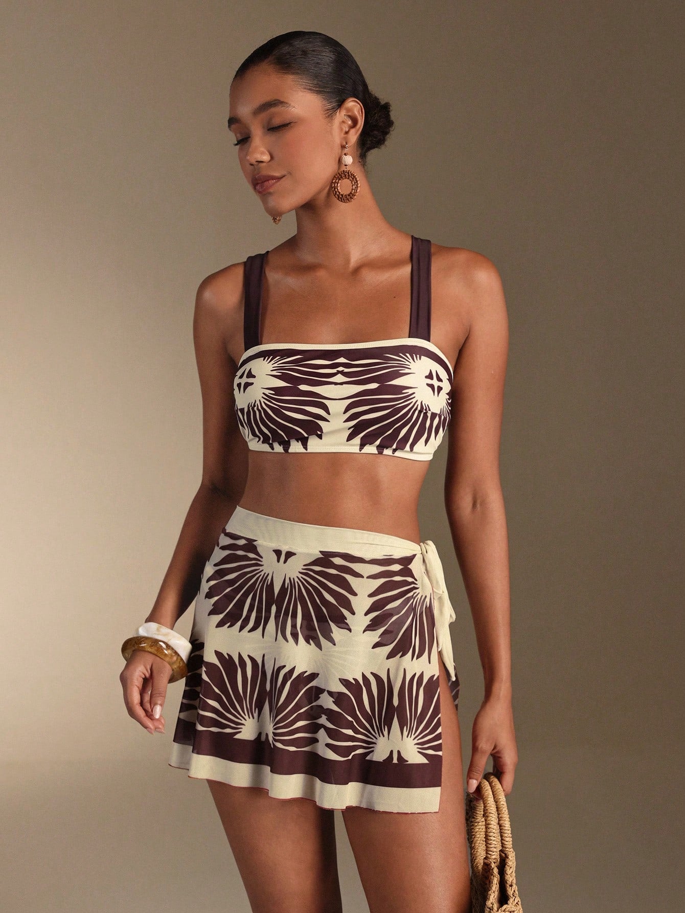 Swim Oasis Beige,Summer,Boho,Beach Vacation,Holiday,Holiday Women's