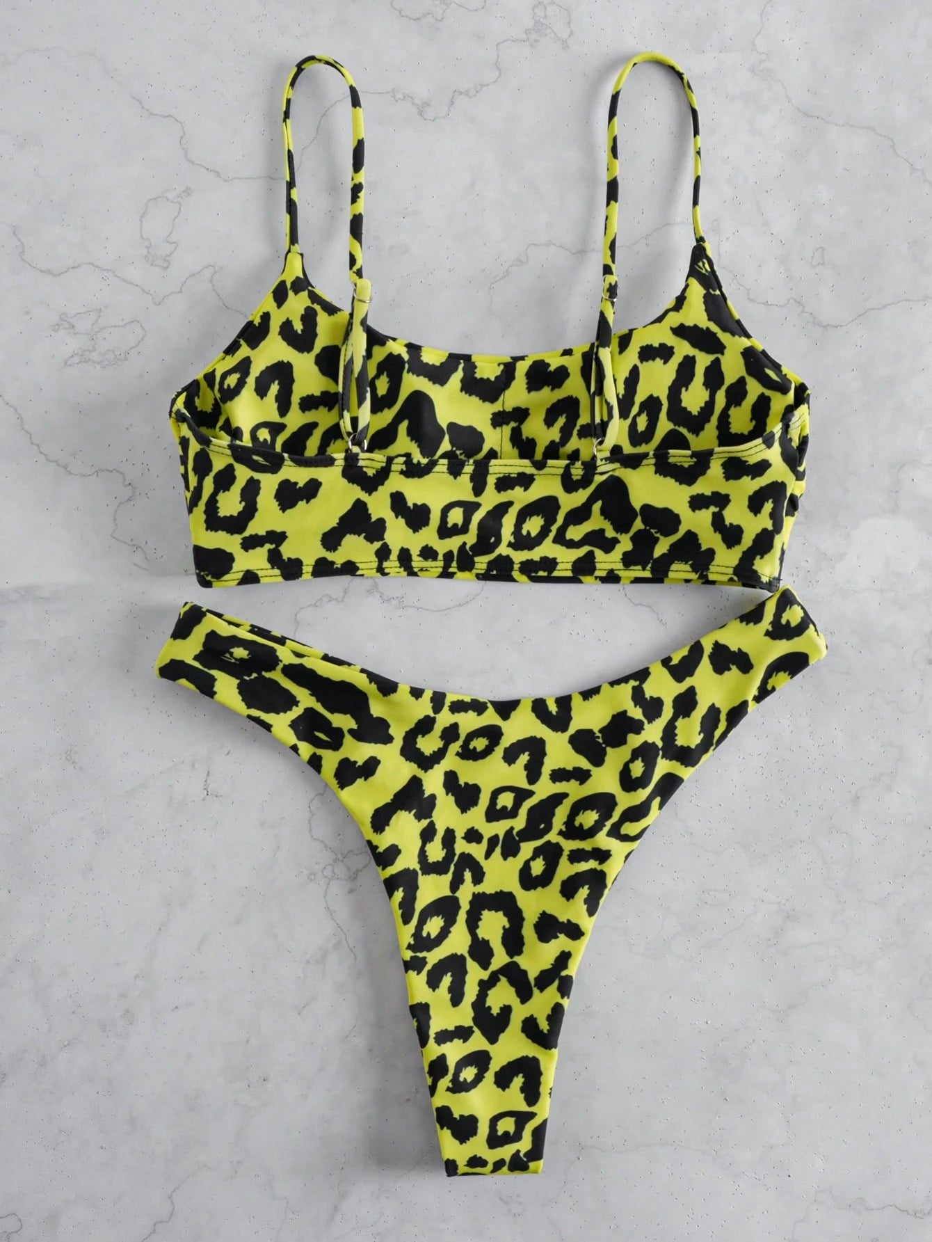 Leopard Print Backless Halter Sexy 2 Pieces Swimwear For Women Vacation Beach Summer - image 4