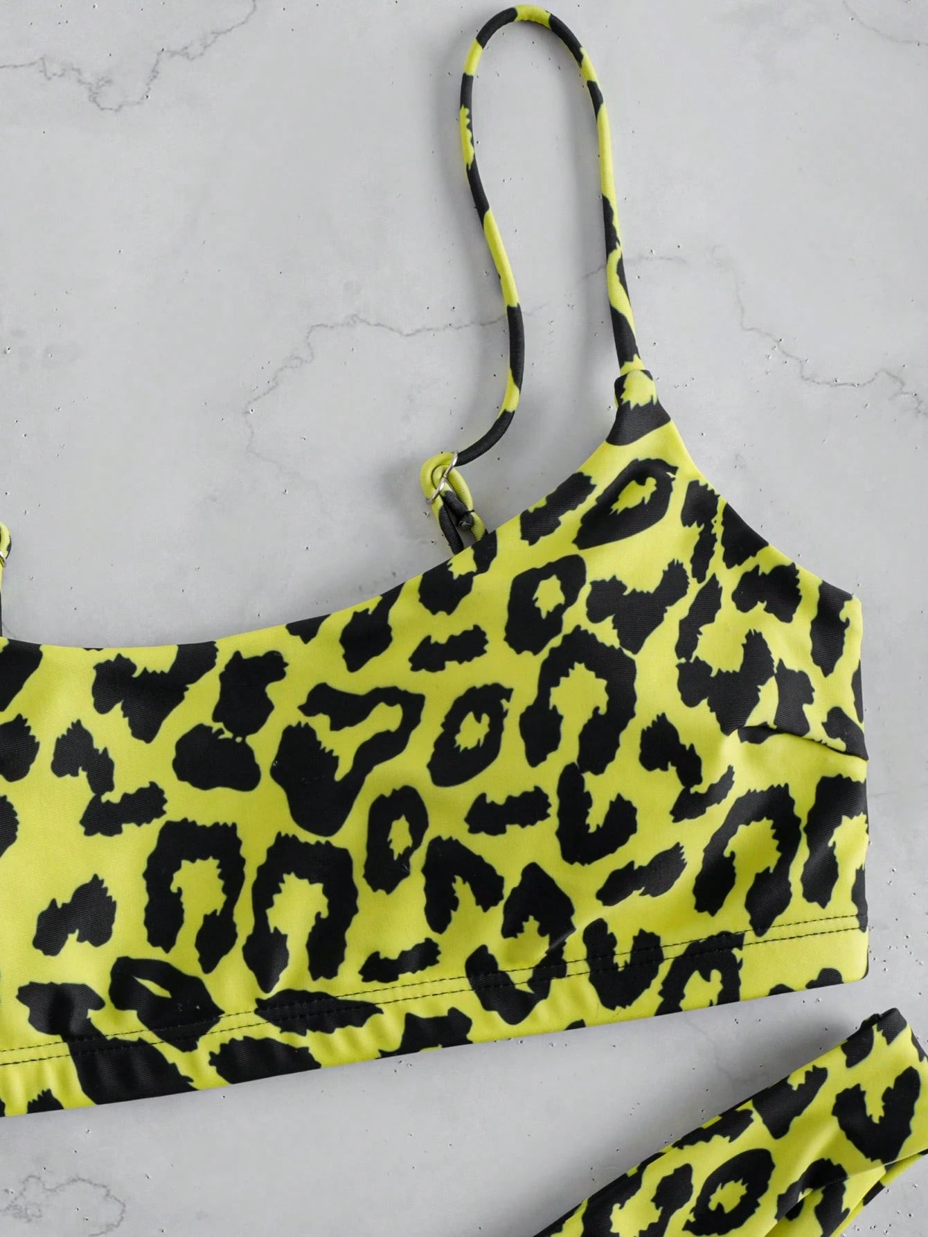 Leopard Print Backless Halter Sexy 2 Pieces Swimwear For Women
