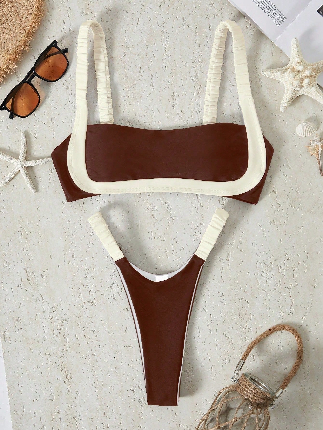 Bikinx Color Block & Simple Women's Bikini Set Summer Beach