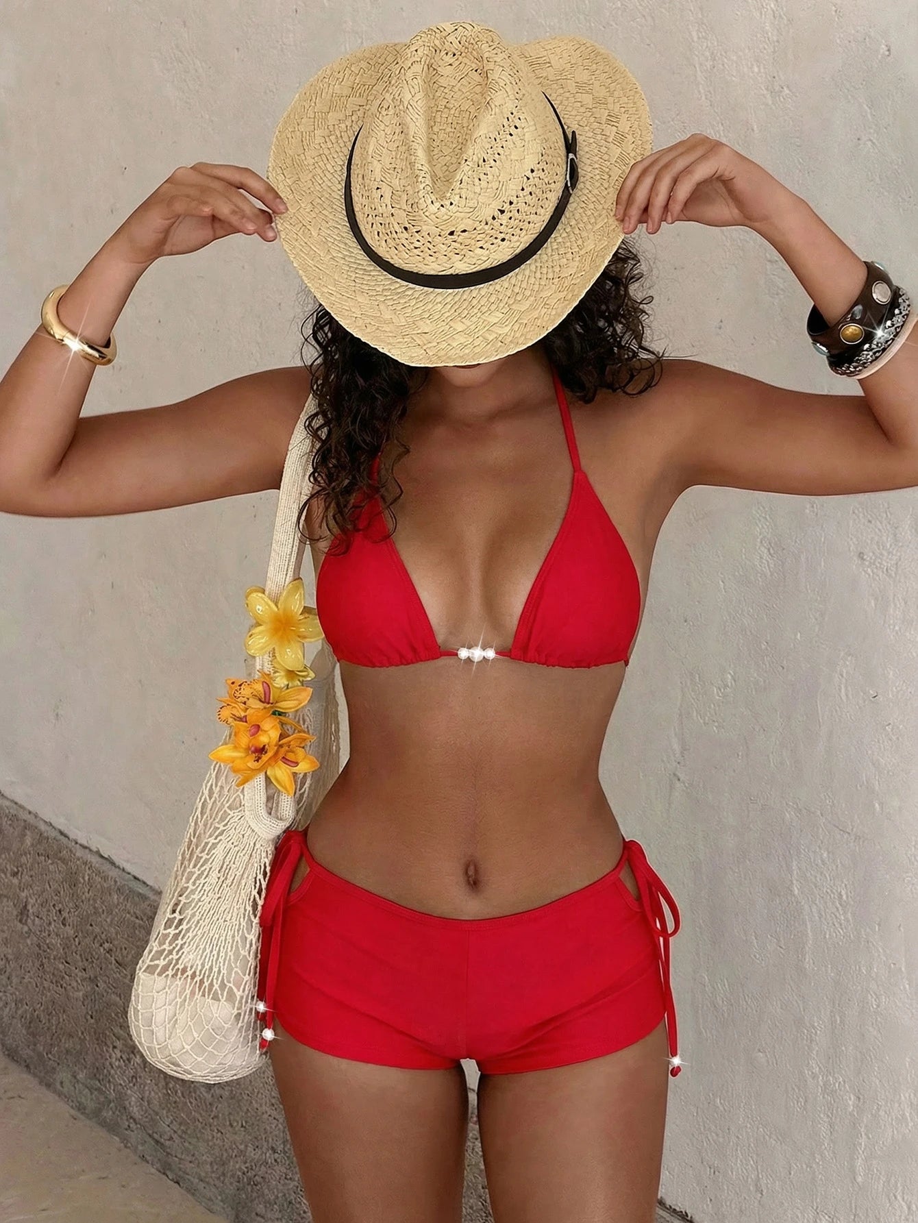 PEPPERMOLLY 2026 Spring/Summer Elegant Sexy Solid Color 2 Pieces