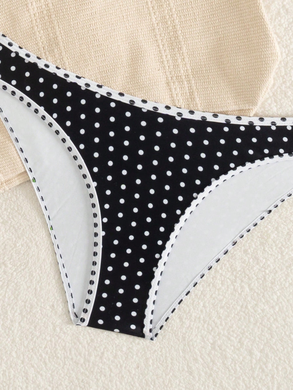Women's Elegant Polka Dot Sports Casual Bikini Set, Triangle Cup