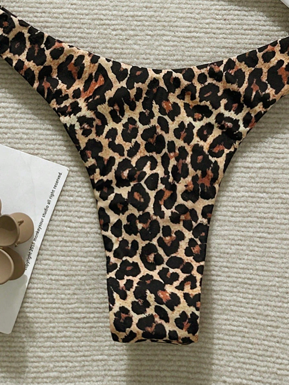 Elavelle 2026 Spring/Summer Brown Striped Beaded 4-Piece Swimwear Set,High-End Beach Resort Bikini Outfit - image 15