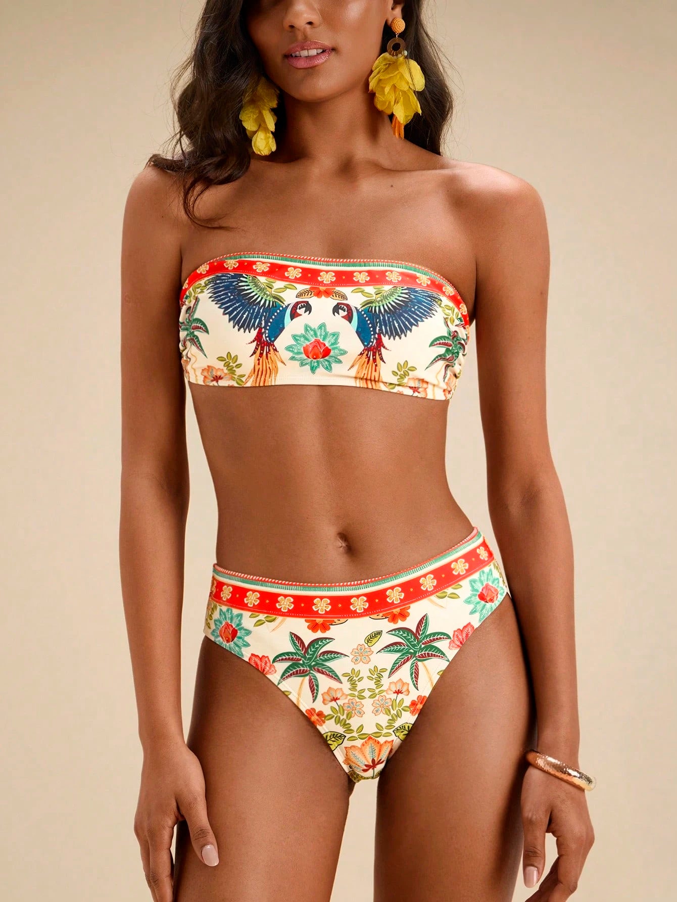 Travachic Women's Vacation Beach Vacation Floral Print Swimsuit Set White Flower Summer Cute Tropical - image 19