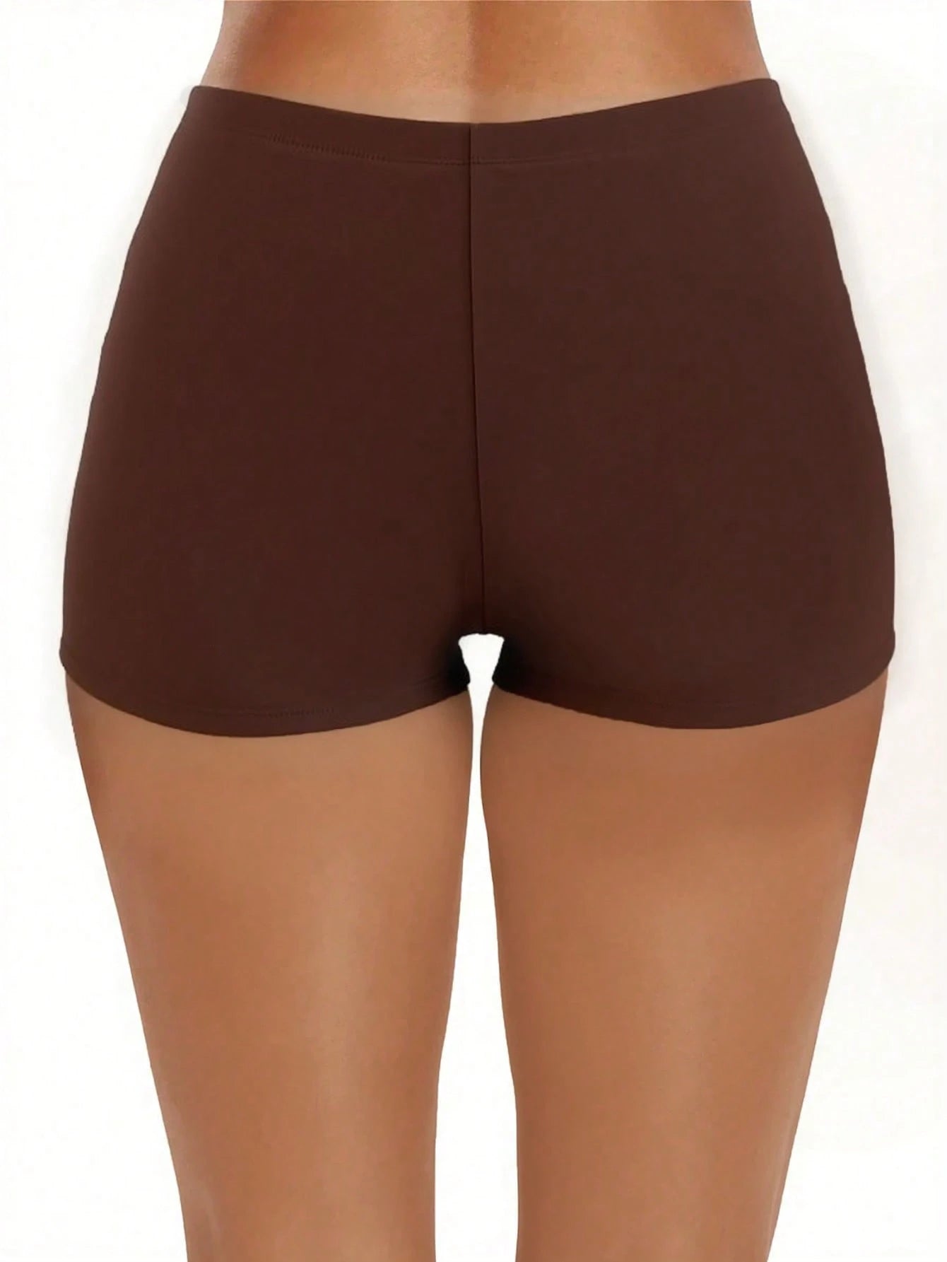 High Waist Retro Distressed Elastic Tight Sports Casual Shorts Vacation Beach Summer - image 8