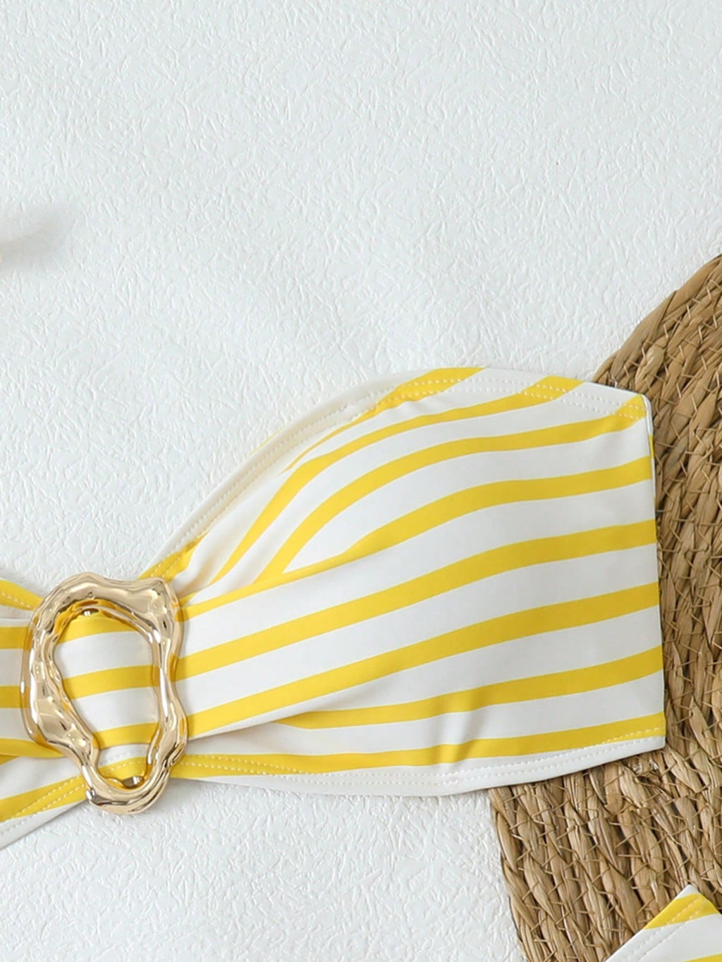 Swim Mod Women's 2-Piece Bikini Swimsuit,Blue And White Striped