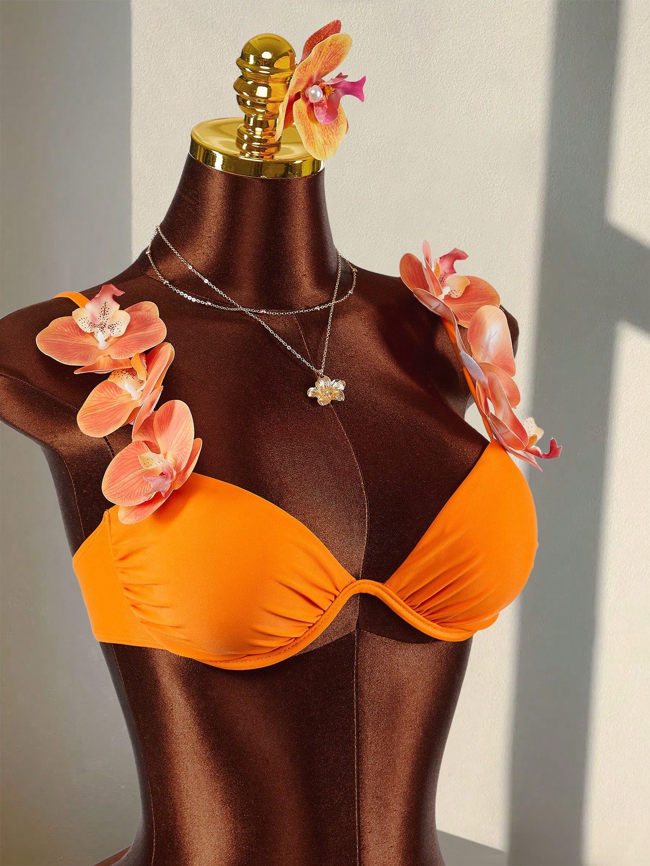 Amplova Women's 3D Orchid Flower Swimwear, & Avant-Garde, Suitable