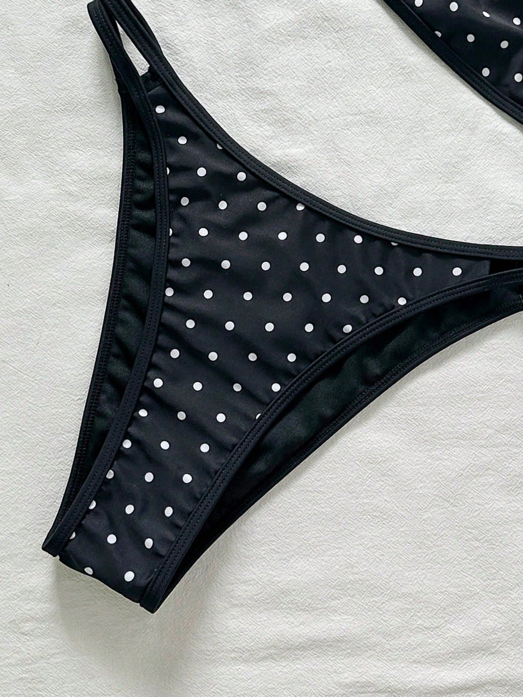Swim Basics Women's Tropical Polka Dot Print 2-Piece Bikini Swimwear
