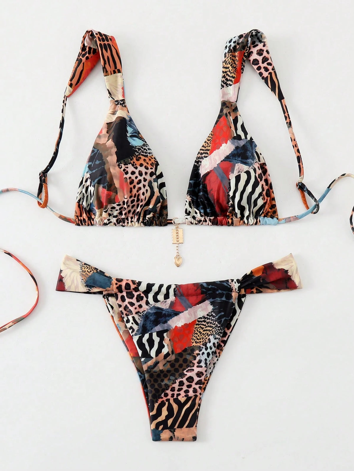Elavelle Women's Summer Beach Leopard Print Sexy Bikini Set, Random Print - image 9