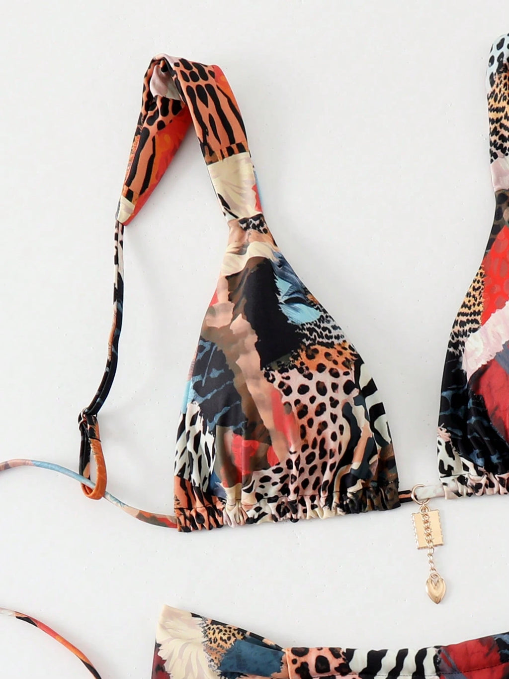 Elavelle Women's Summer Beach Leopard Print Sexy Bikini Set, Random