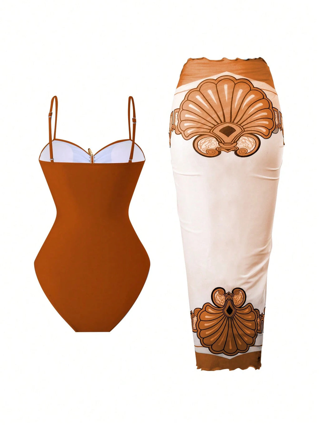 Swim Oasis Women Summer Beach Holiday Hollow-Out Starfish Decor Ruched Tummy Control One-Piece Swimsuit With - image 16