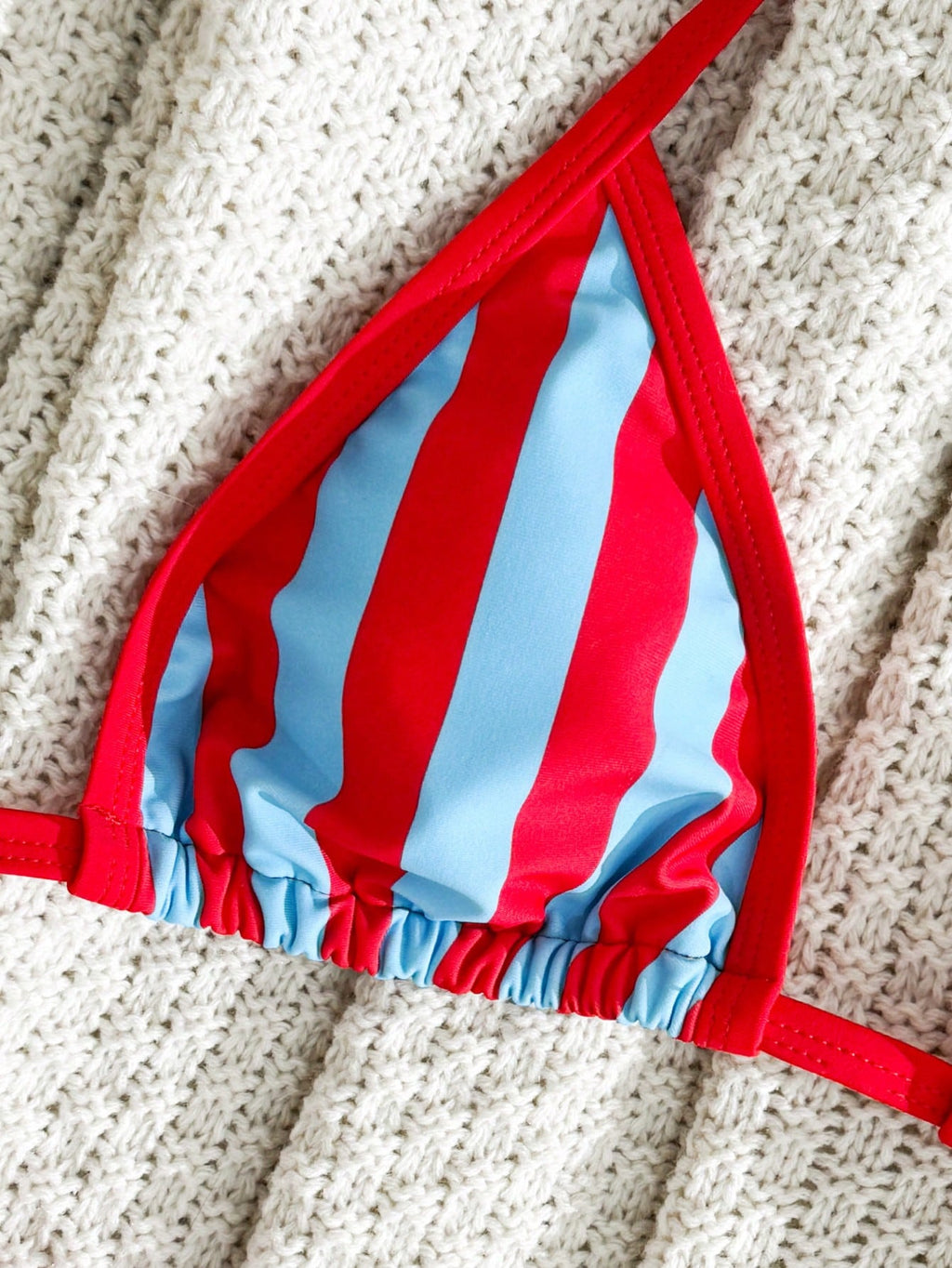 Swim Vcay 2026 New Spring/Summer Women 2pcs/Set Random Printed Striped Triangle Bikini Bottoms & Beach - image 10