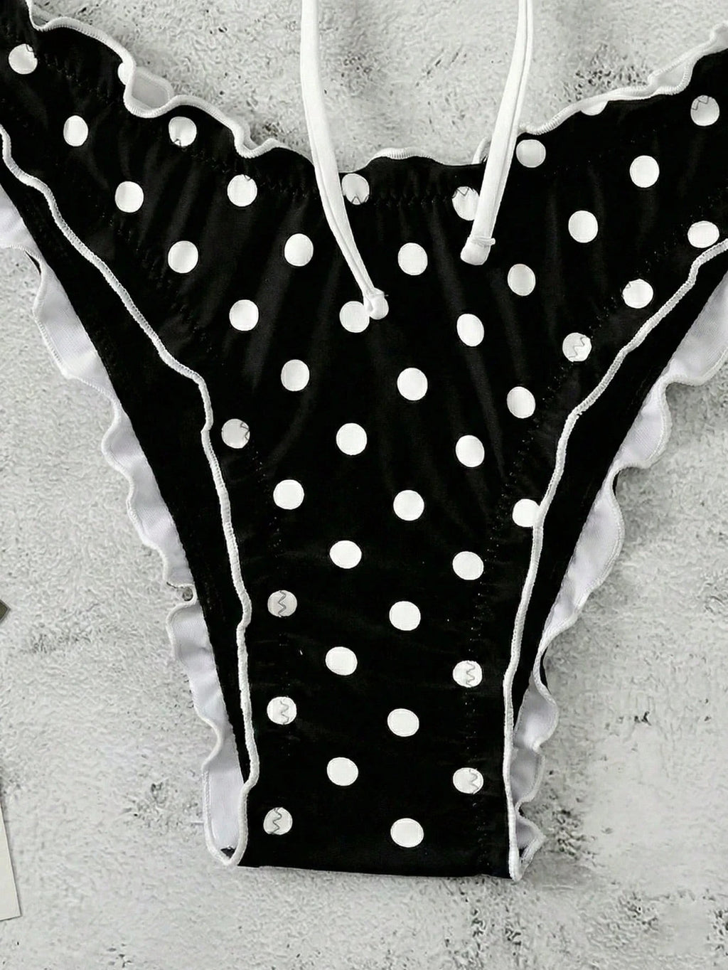 Swim Mod Women's Summer Polka Dot Print Camisole Tie Bow Bikini Two Pieces Swimwear Beach Holiday Vacation - image 15