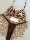 2pcs Bohemian Floral Print Tie-Up Braided Bikini Swimwear, Casual, Cute, Elegant, Sexy, Beach Vacation,