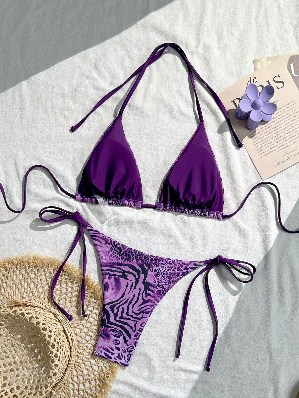 Sultry Sol 2025 Sexy Vintage Leopard Print Pattern Bikini 2 Pieces
