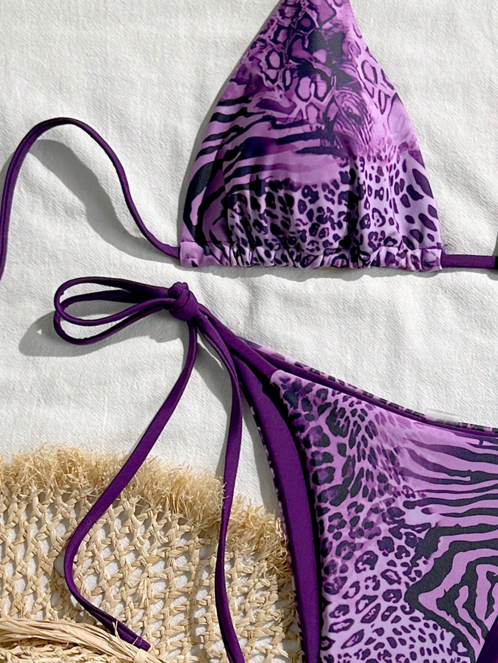 Sultry Sol 2025 Sexy Vintage Leopard Print Pattern Bikini 2 Pieces