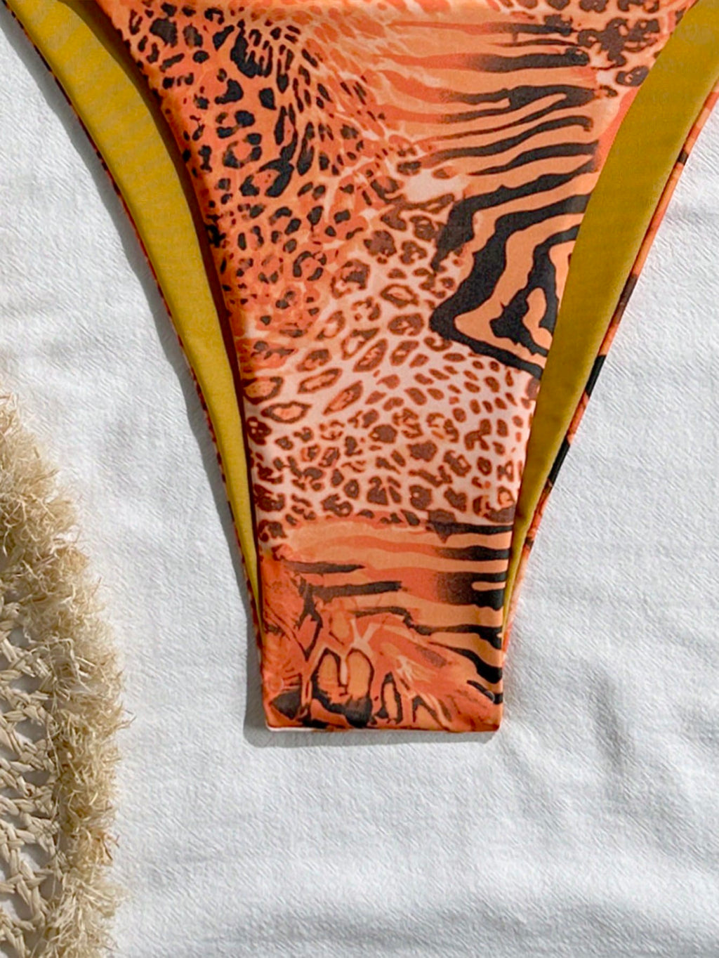 Sexy Vintage Leopard Print Pattern Bikini Two Pieces Swimwear For