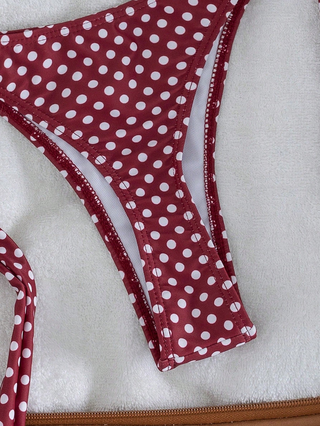Lady's Print Halter & Tie-Side 2Pcs Swimwear: Sexy, Stylish, Young,
