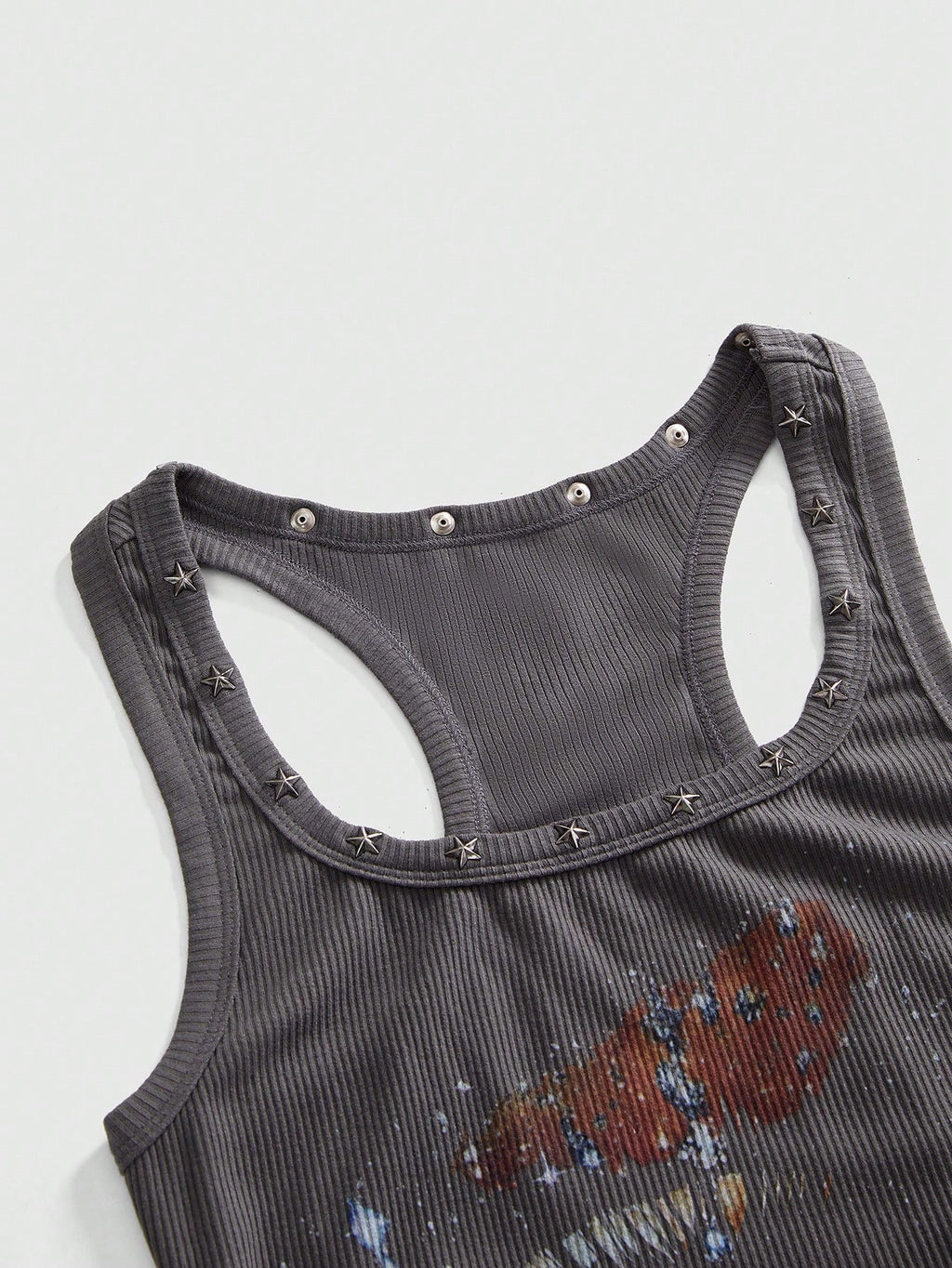 Grunge Punk Women's Retro Baddie Unisex Streetwear Casual Galaxy Star Rivet Print Bodycon Mini Dress - image 20