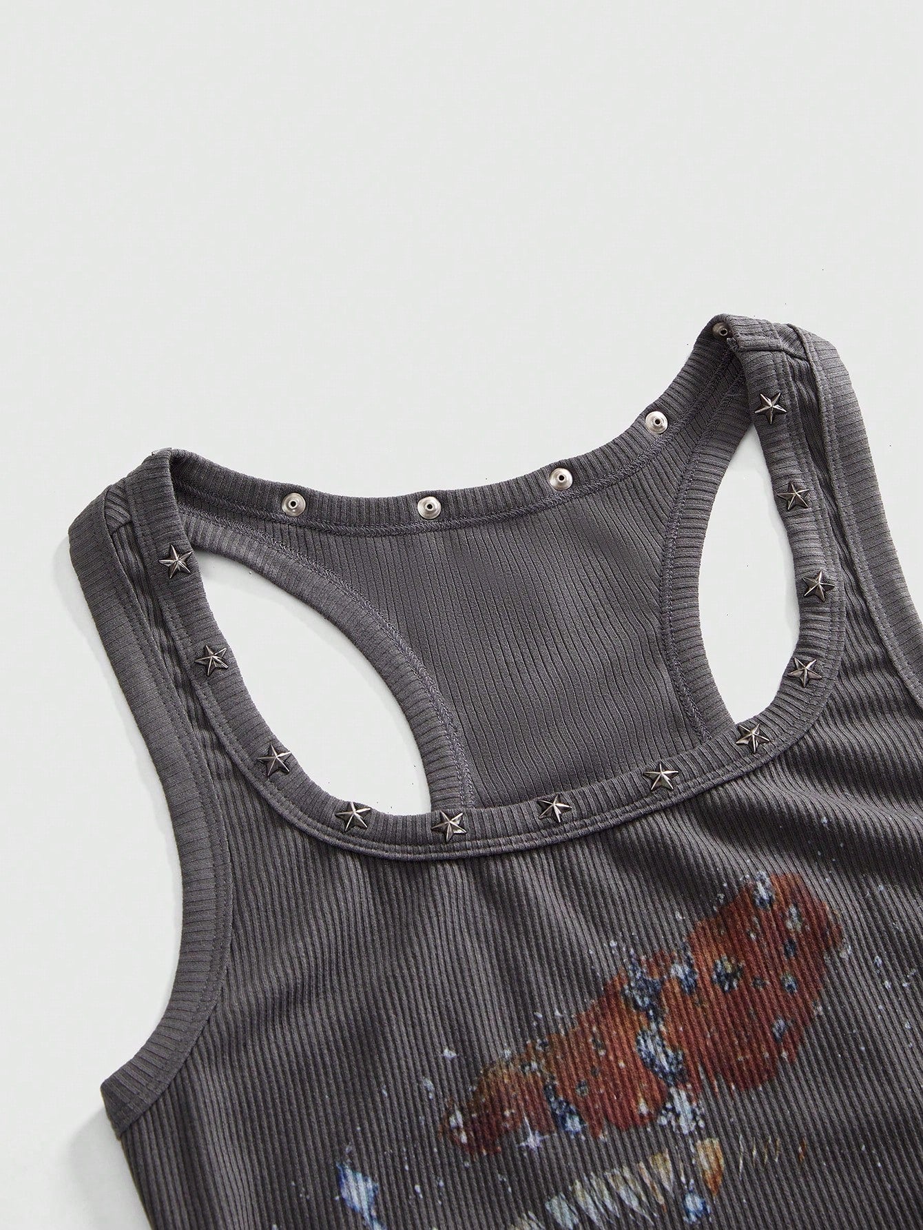 Grunge Punk Women's Retro Baddie Unisex Streetwear Casual Galaxy Star Rivet Print Bodycon Mini Dress - image 20