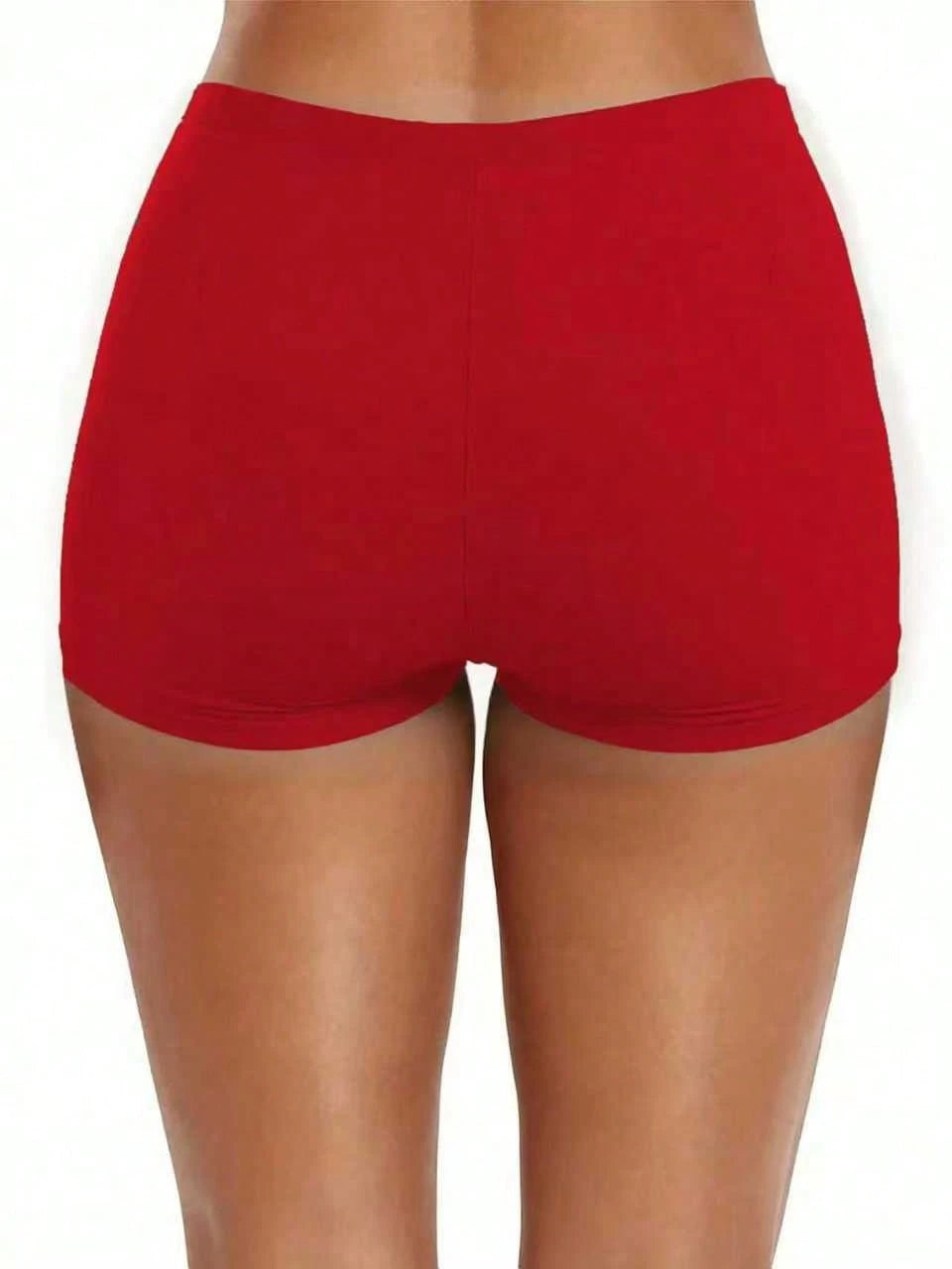 High Waist Retro Distressed Elastic Tight Sports Casual Shorts Vacation Beach Summer - image 11