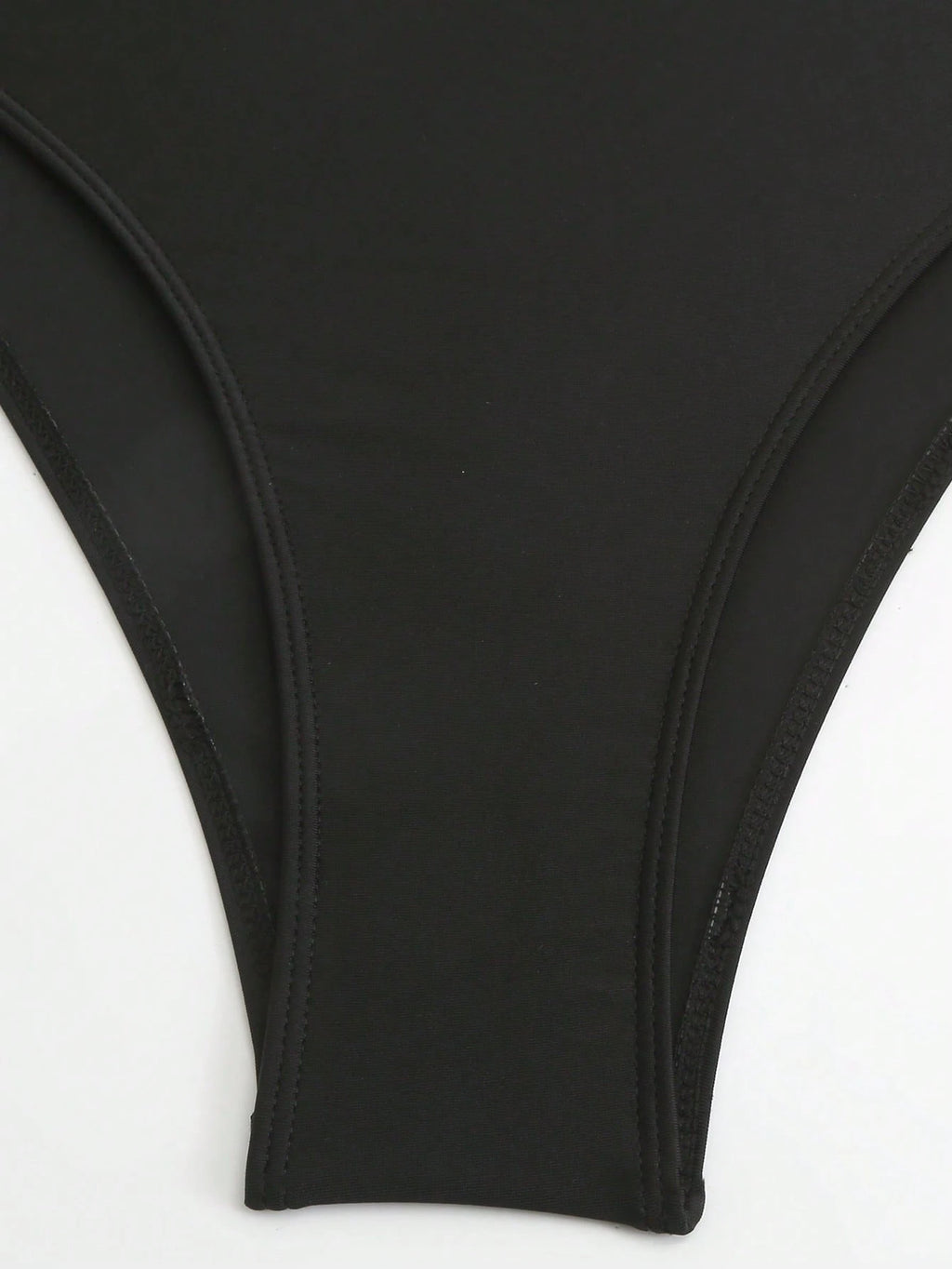 Swim Oasis Hollow-Out Solid Color Round Neck Women's Waist Belt Suit - image 17