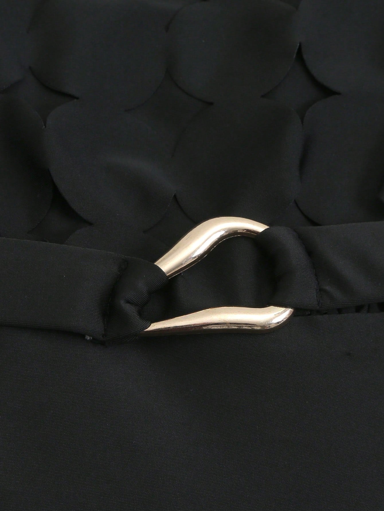 Swim Oasis Hollow-Out Solid Color Round Neck Women's Waist Belt Suit - image 18
