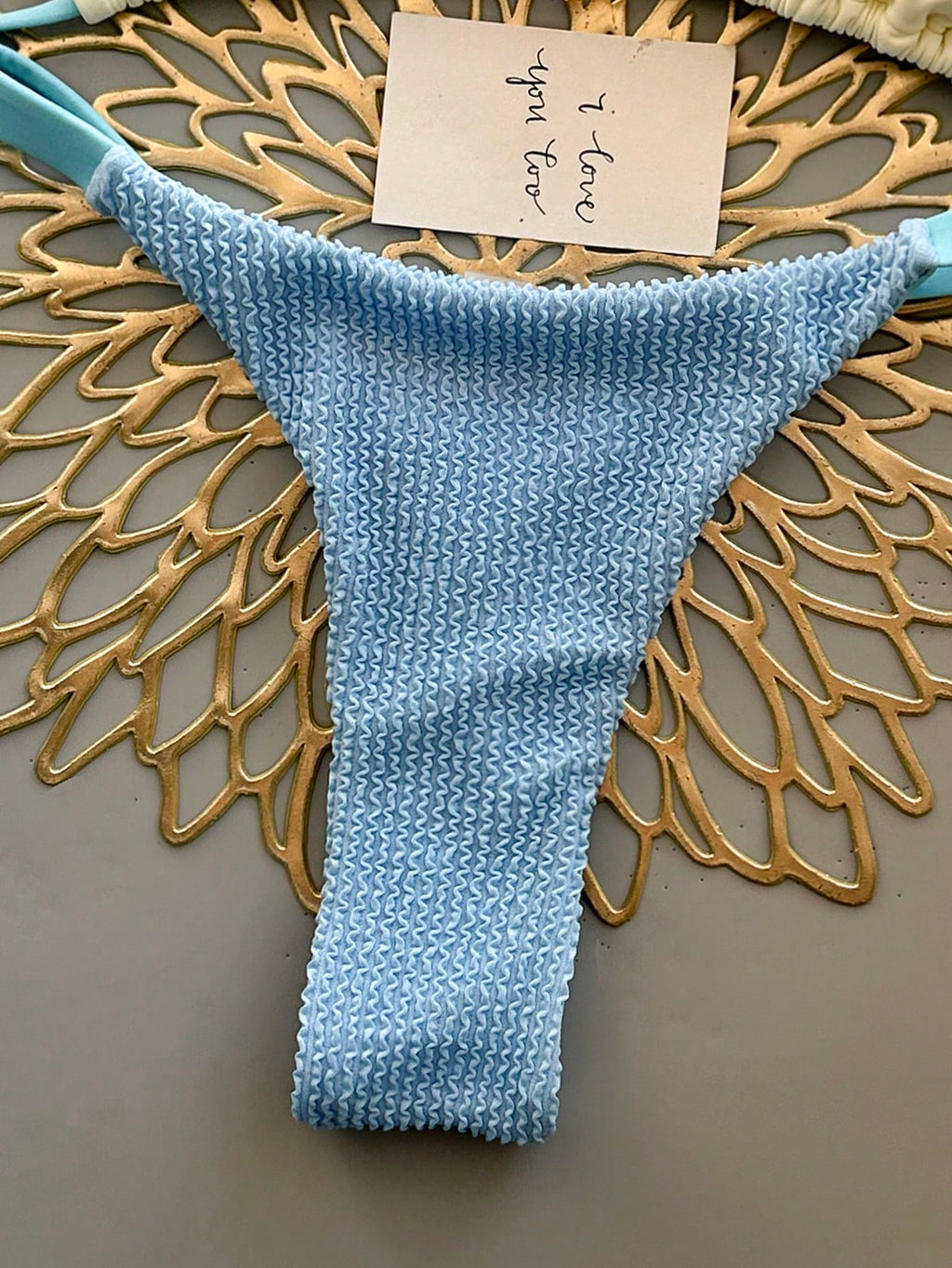 2pcs Casual Elegant Sexy Bohemian Floral Tie-Up Braided Bikini