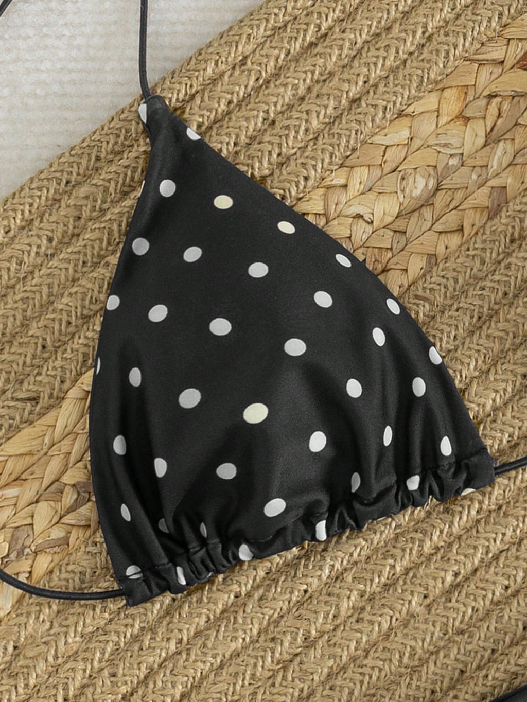 PEPPERMOLLY New Soft Polka Dot Pattern Sleeveless Criss-Cross Strap Bikini Set, Elegant Ladies Summer Beach - image 4