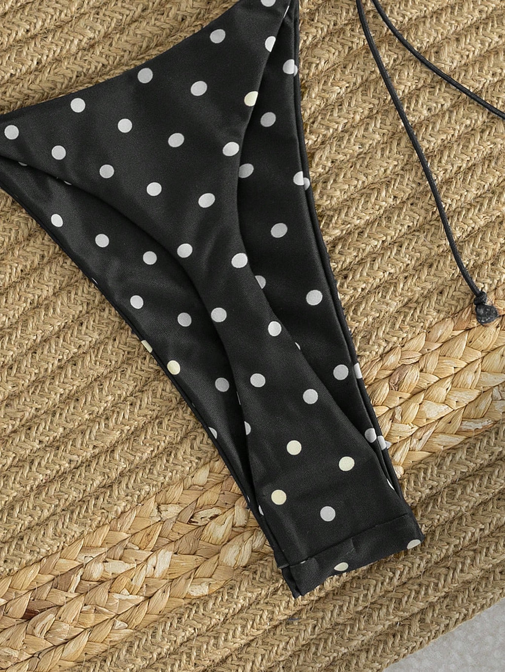 PEPPERMOLLY New Soft Polka Dot Pattern Sleeveless Criss-Cross Strap Bikini Set, Elegant Ladies Summer Beach - image 5