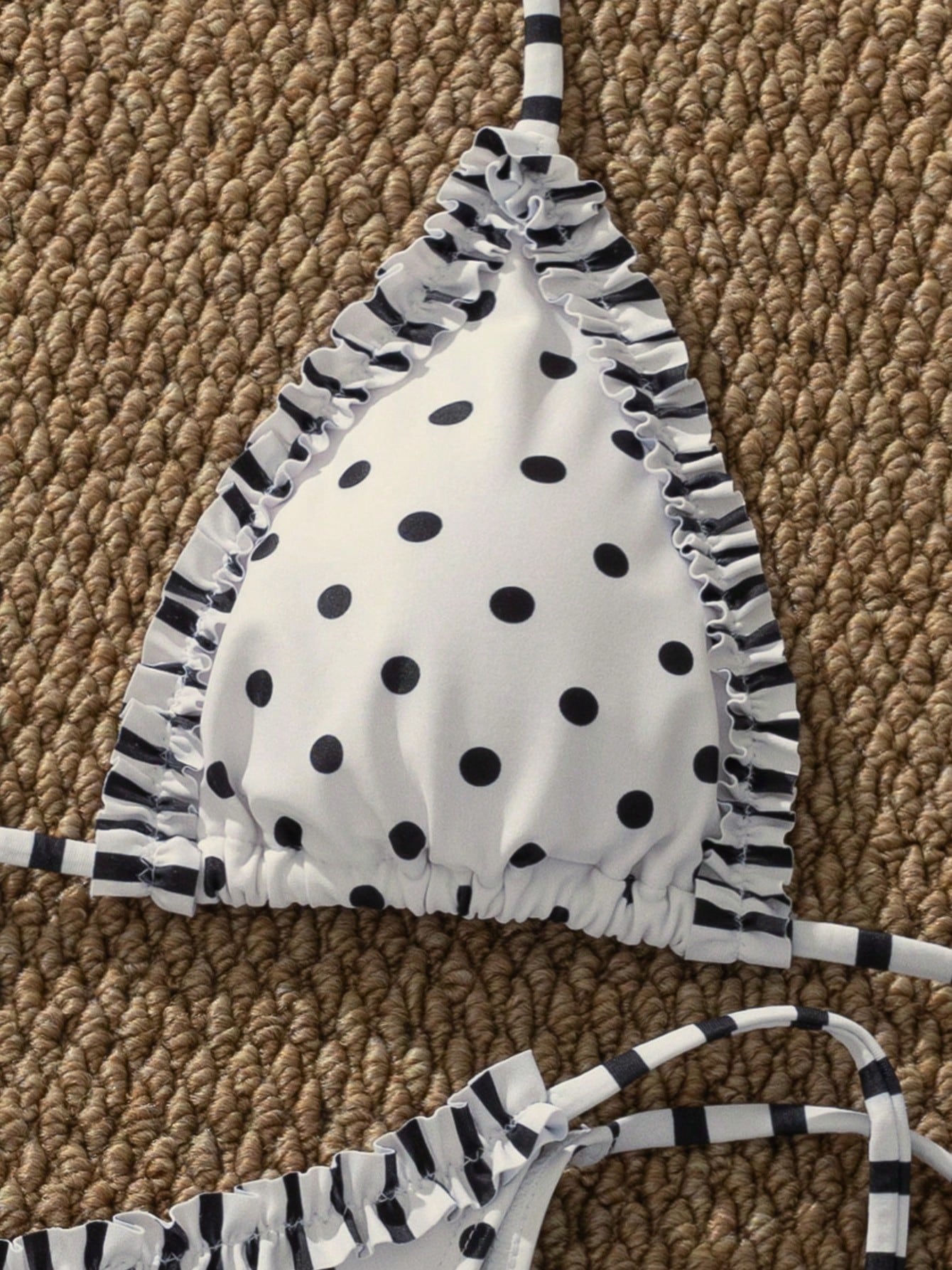 Women's Swimwear Bikini, Retro Polka Dot Gingham Fashionable Outfit OOTD /Going