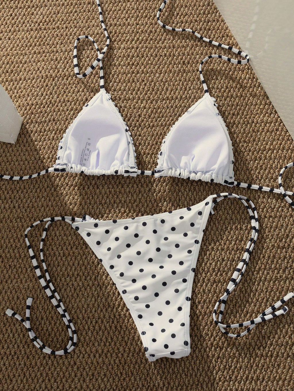 Women's Swimwear Bikini, Retro Polka Dot Gingham Fashionable Outfit OOTD /Going