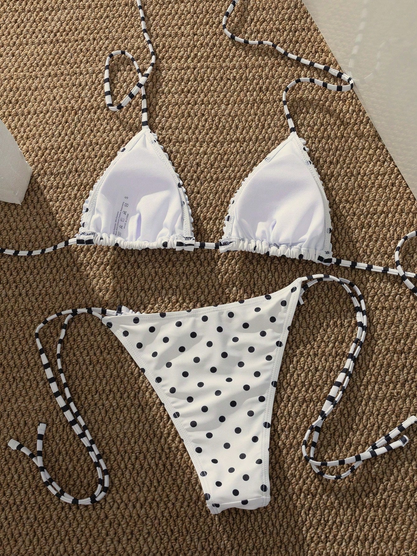 Women's Swimwear Bikini, Retro Polka Dot Gingham Fashionable Outfit OOTD /Going