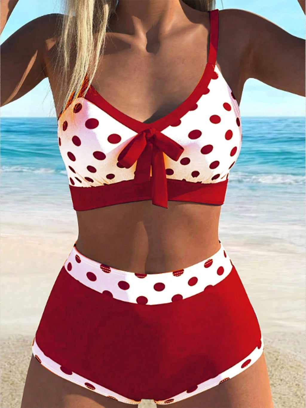 Swim Lushoire 2pcs/Set New Colorful Bowknot Backless Off Shoulder