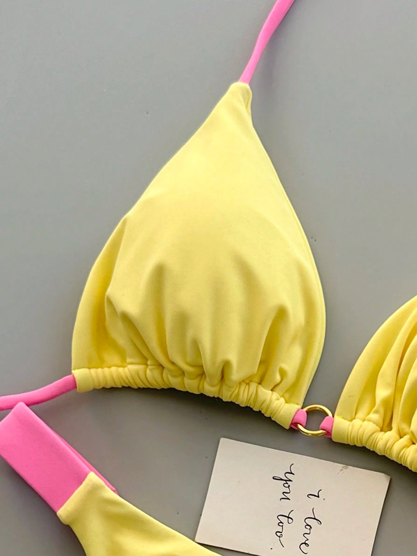 Women's Summer Beach Colorblock Sexy Bikini Swimwear Set Vacation