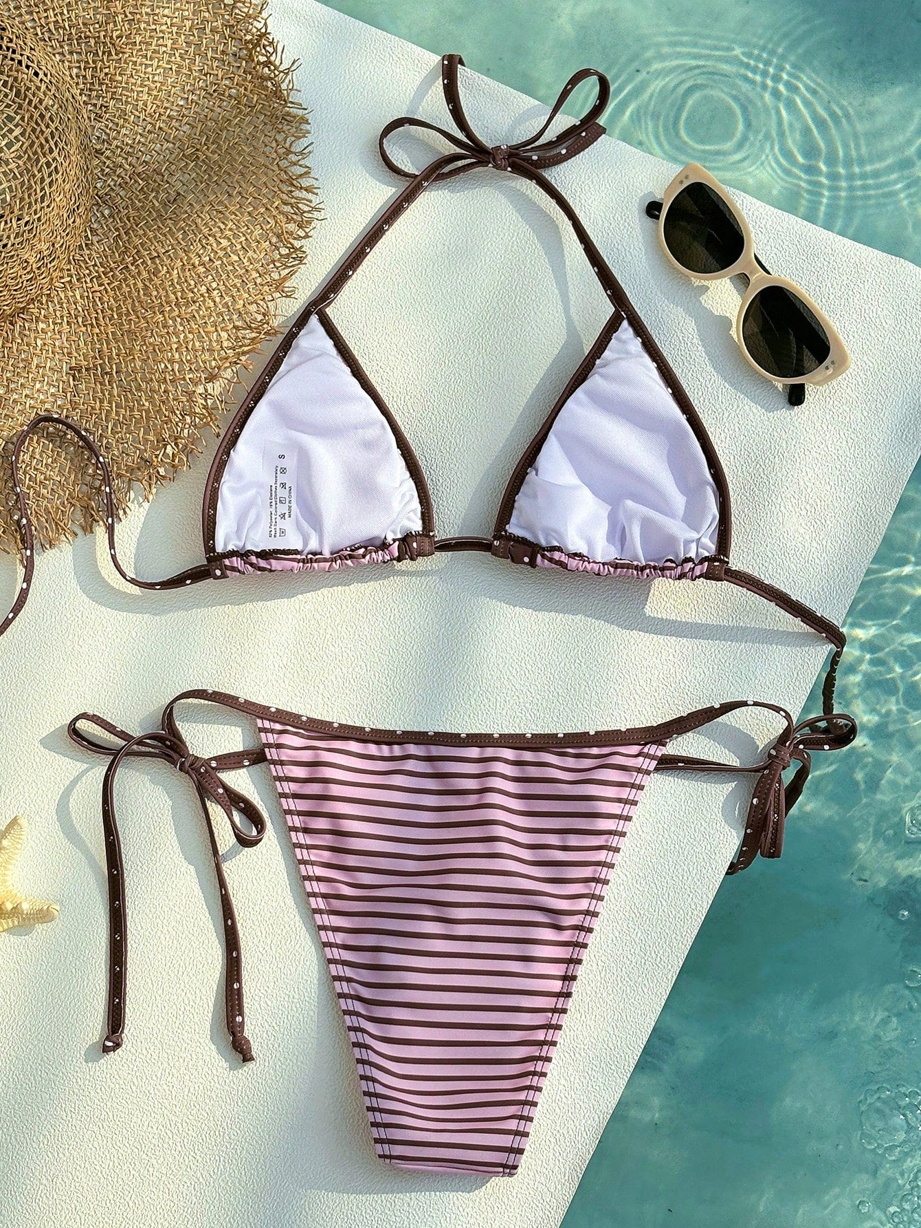 Women's Bikini Swimwear, Casual Patterned Striped Polka Dot Beach