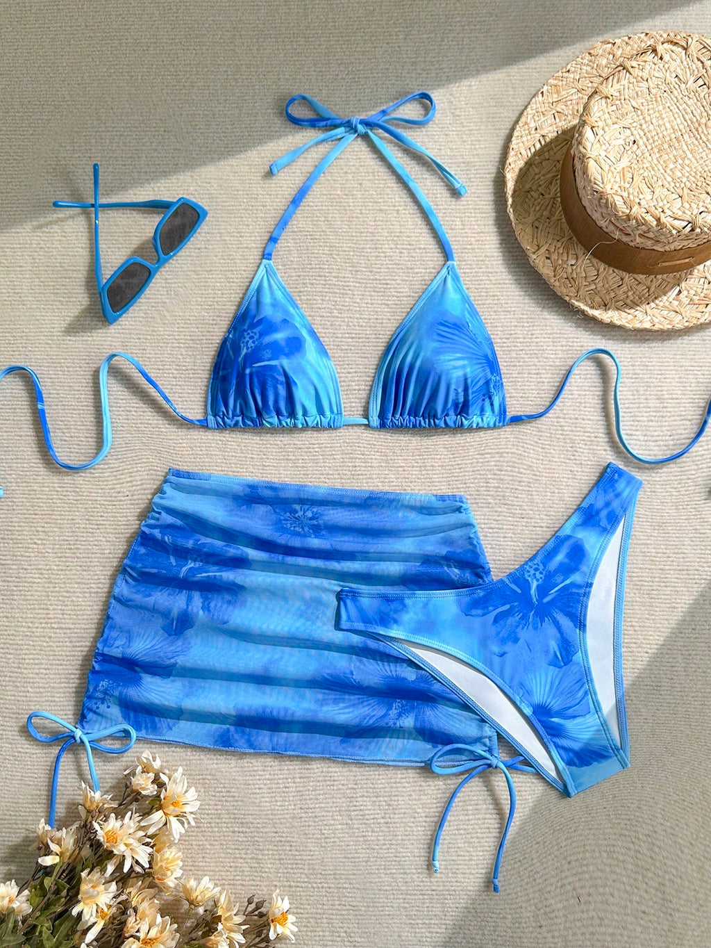 Soleia Women's Floral Print Vacation Beach Bikini Set