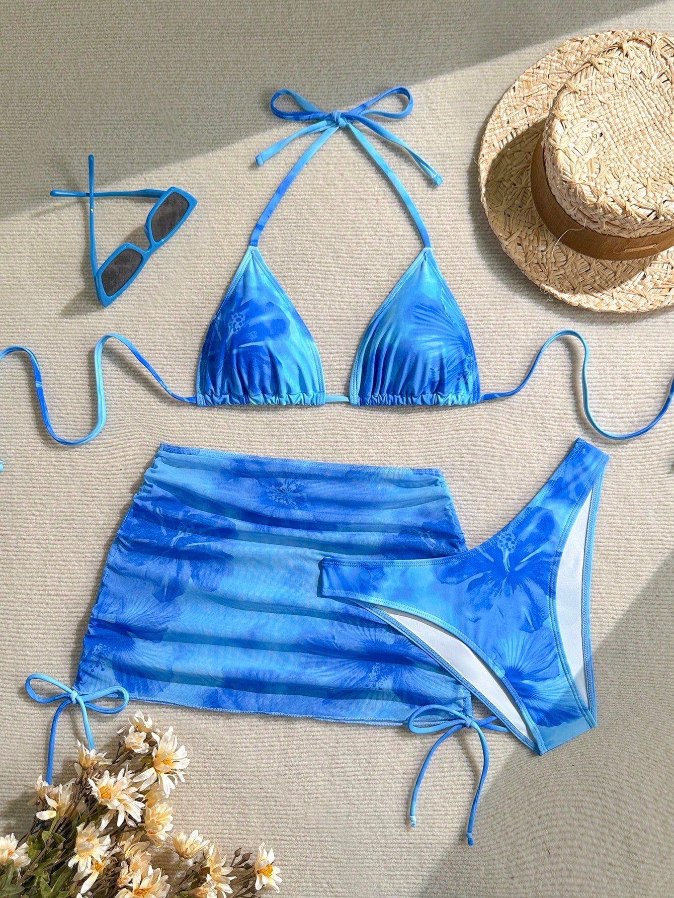 Soleia Women's Floral Print Vacation Beach Bikini Set