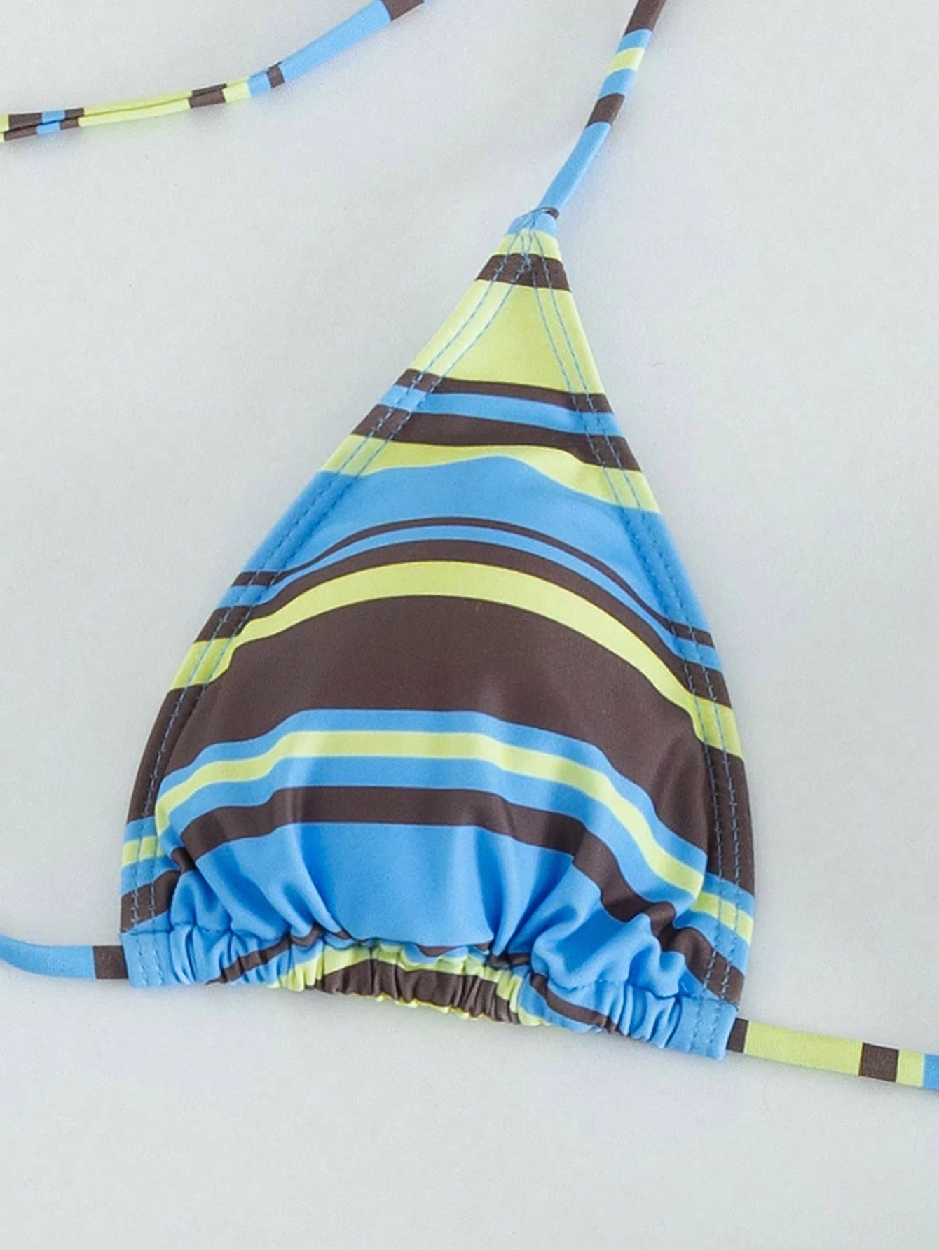 Women's Striped Print Halter Tie 2-Piece Swimwear, Sexy Fashion Minimalist Girly