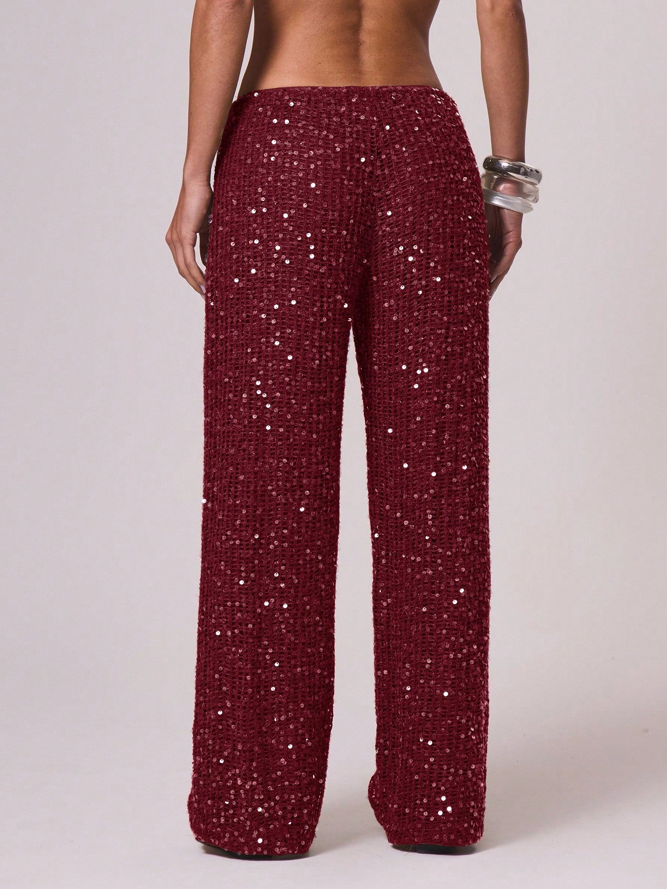 Musera Resort Women Cover Ups Ibiza Boho Vacation Holiday Beach Elegant Summer Sequin Wide Leg Crochet - image 14