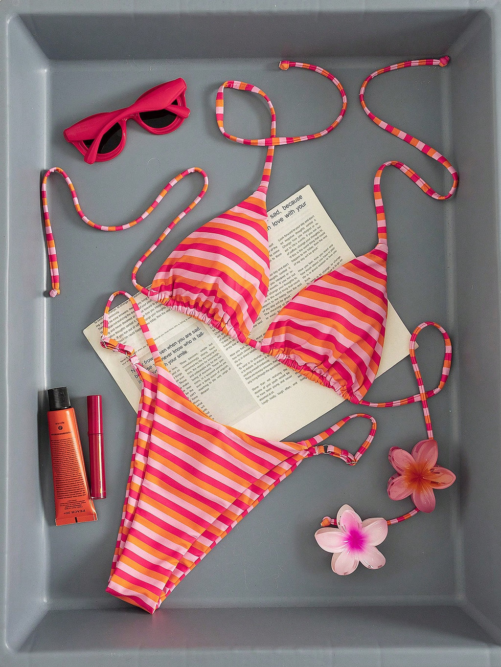 Women's Printed Halter Tie 2 Pieces Swimwear: Sexy Fashion Elegant