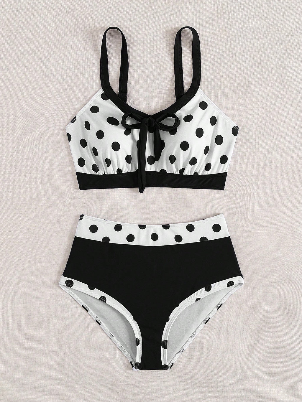 Swim Lushoire 2pcs/Set New Colorful Bowknot Backless Off Shoulder